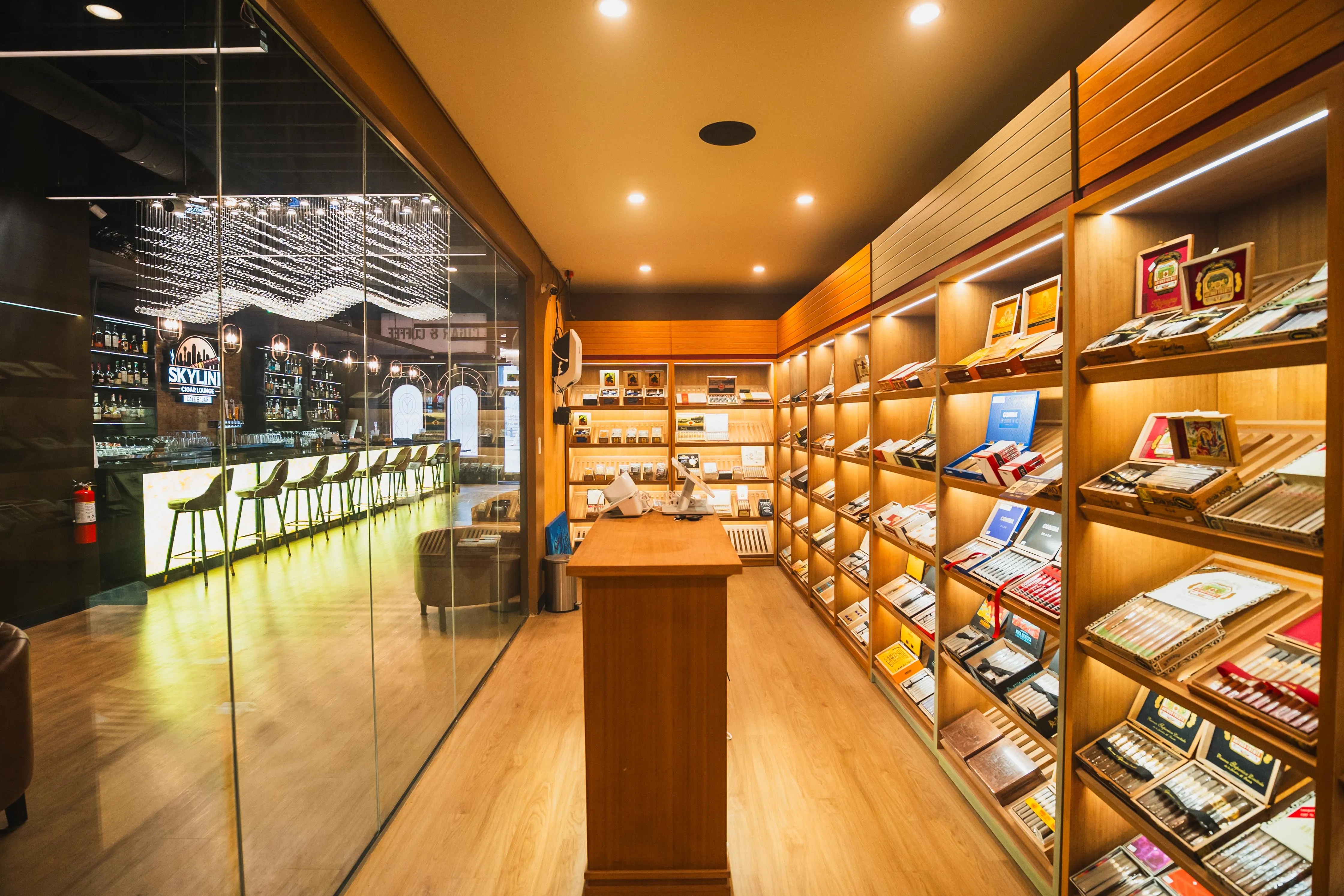 Locker closeup with warm lighting